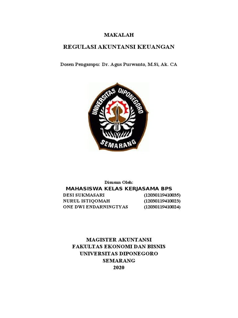 Makalah Klp 3 Regulasi Akuntansi Keuangan Doc