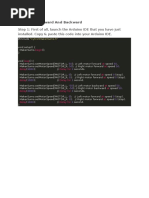1. Moving Forward And Backward