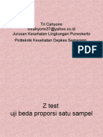 Statistik Z Test Uji Beda Proporsi Satu Sampel