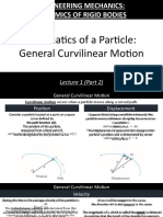 ME 266 Lecture 1.2 - Kinematics of A Particle - General Curvilinear Motion