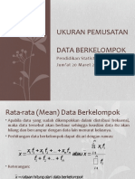 Ukuran Pemusatan Data Berkelompok