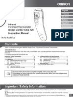 Omron Forehead Thermometer Instruction Manual PDF