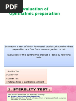 evaluation of ophthalmic formulation