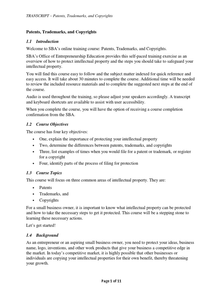 Protecting Intellectual Property Basics | PDF | Trademark | Patent