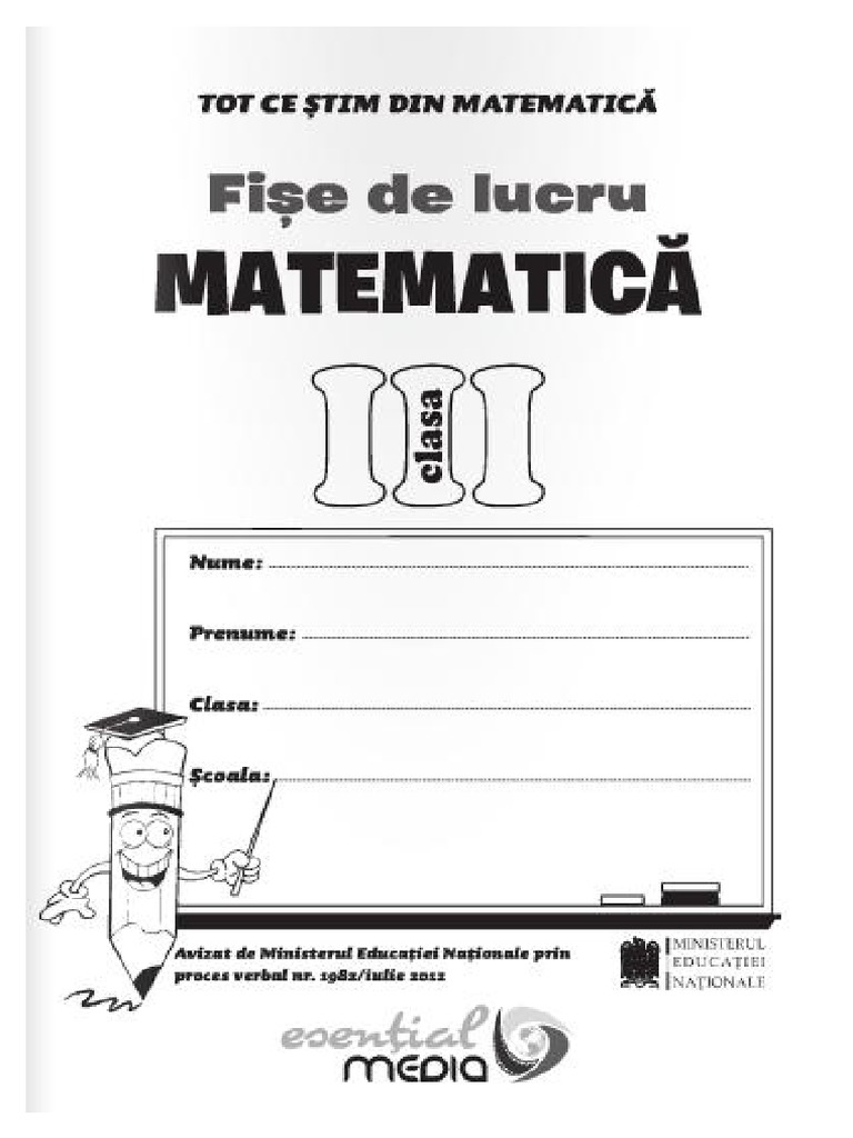 fise exercitii matematica clasa 3