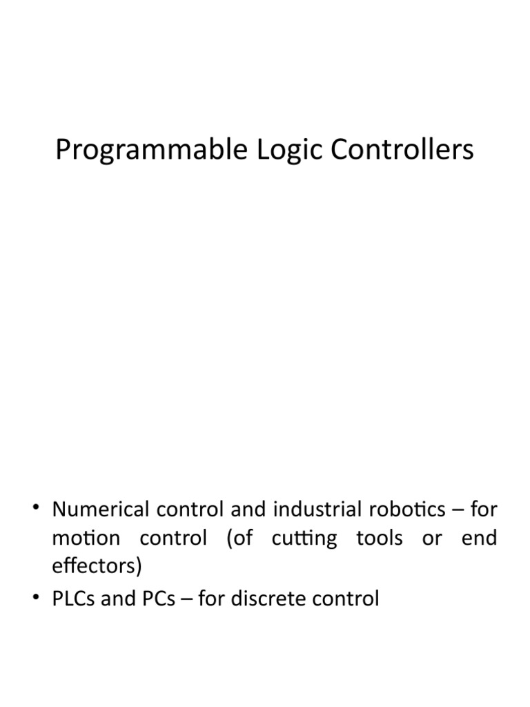 PLC Lecture Notes Overview | PDF | Programmable Logic Controller ...