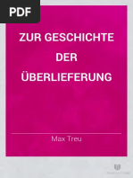 M. Treu, Zur Geschichte Der Ueberlieferung Plutarch's Moralia III, Breslau 1884