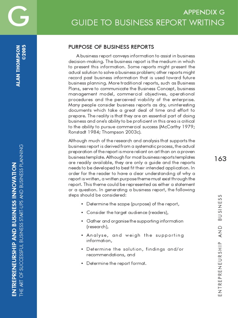 Guide To Report Writing PDF | PDF | Business