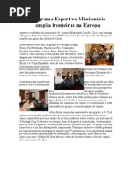 Programa Esportivo Missionário amplia fronteiras na Europa