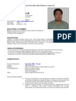 CV of Asher Tagnawa - Planning Engineer