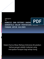 Kondisi Dan Potensi Daerah Gorontalo Dalam Penyediaan Bahan