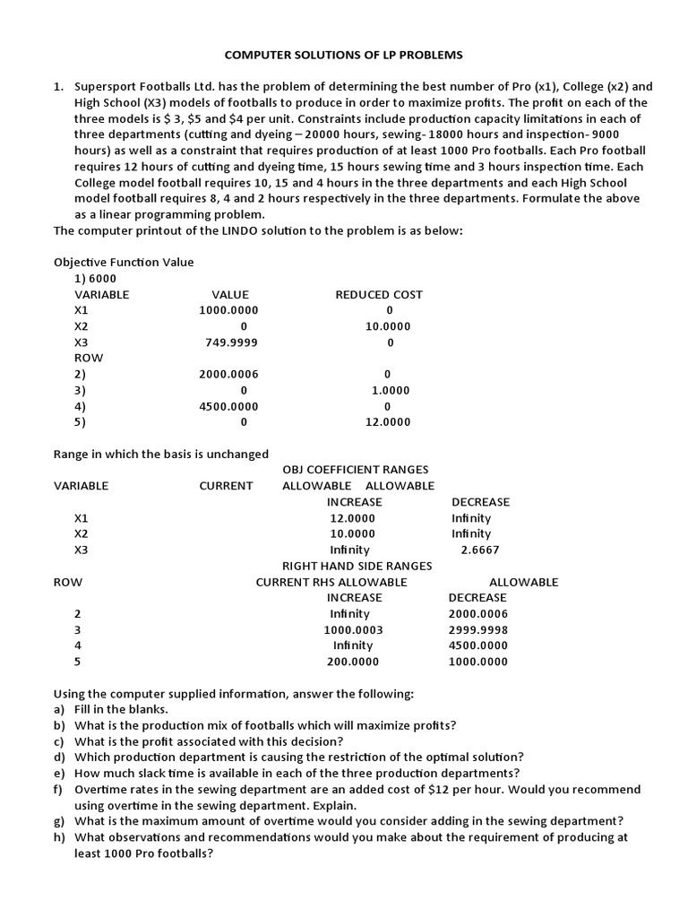 LP Examples | PDF | Areas Of Computer Science | Analysis