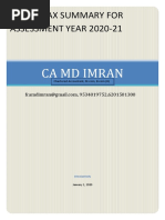 Direct Tax For Assessment Year 2020-21 | PDF | Expense | Tax Deduction