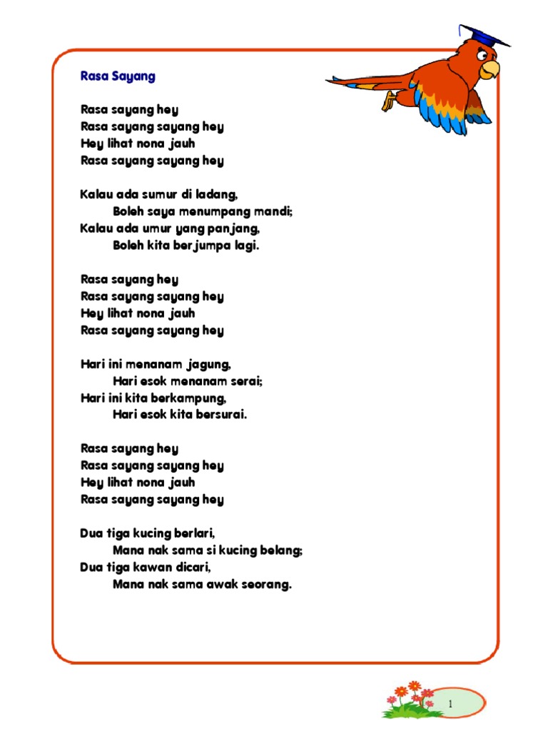 Sayang Lirik kumpulan lagu penuh makna yang menggugah hati