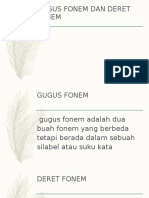 Gugus dan Deret Fonem dalam Bahasa Indonesia