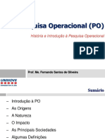 História e aplicações da Pesquisa Operacional