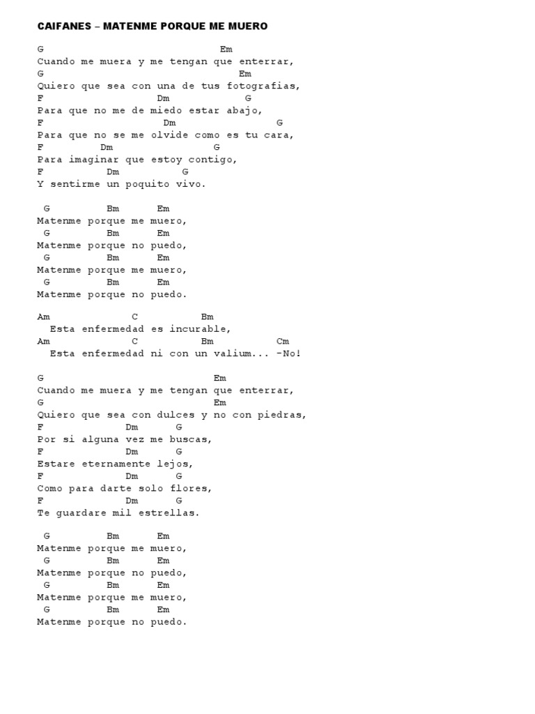 Caifanes - Mantenme Porque Me Muero | PDF