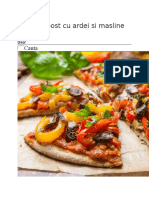 Pizza de post cu ardei si masline