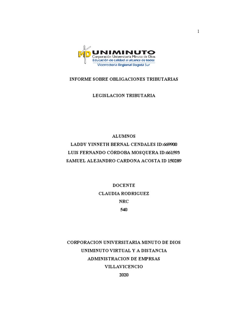 Obligaciones Tributarias en Colombia | PDF | Estatuto de limitaciones ...