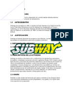 Proyecto Subway COSTOS 1