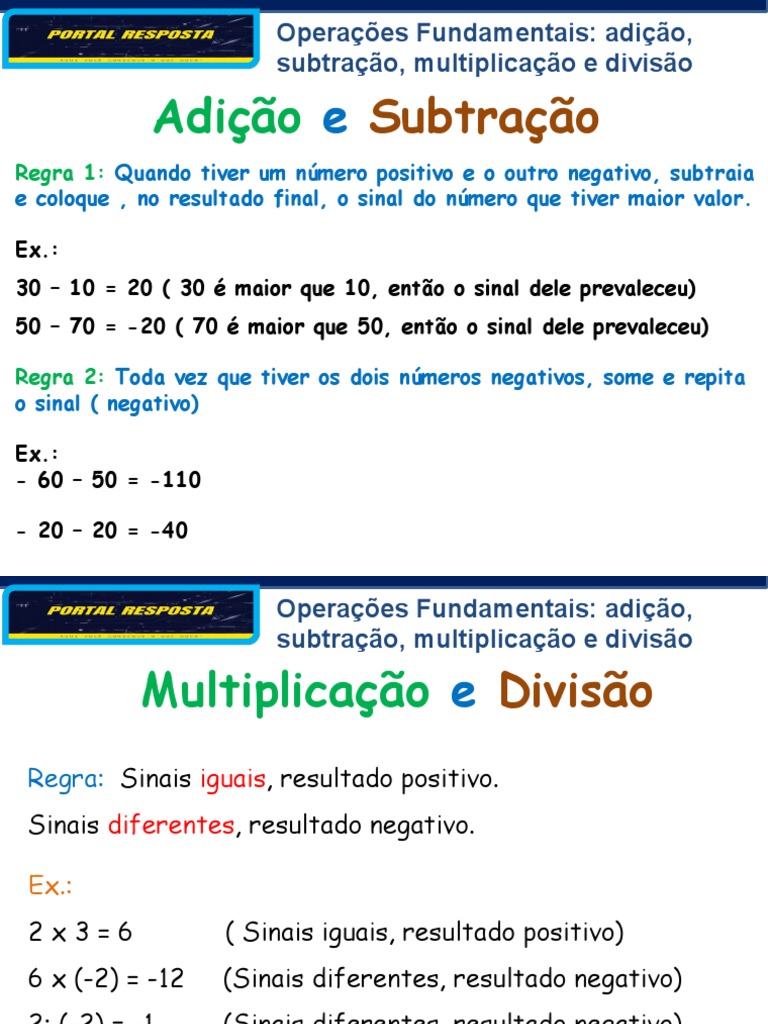 2.operações Fundamentais Adição - Subtração.multiplicação e Divisão | PDF