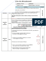 Fiche de Déroulement de Cours Informatique