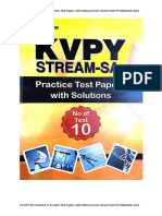 SA KVPY For Standard 11 Practice Test Papers With Solutions PDF