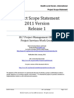 HL7 Project Scope Statement V2011jan Template With Instructions
