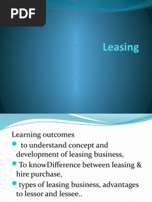  leasing and hire purchase