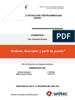 Análisis de puesto de Jefe de Ventas