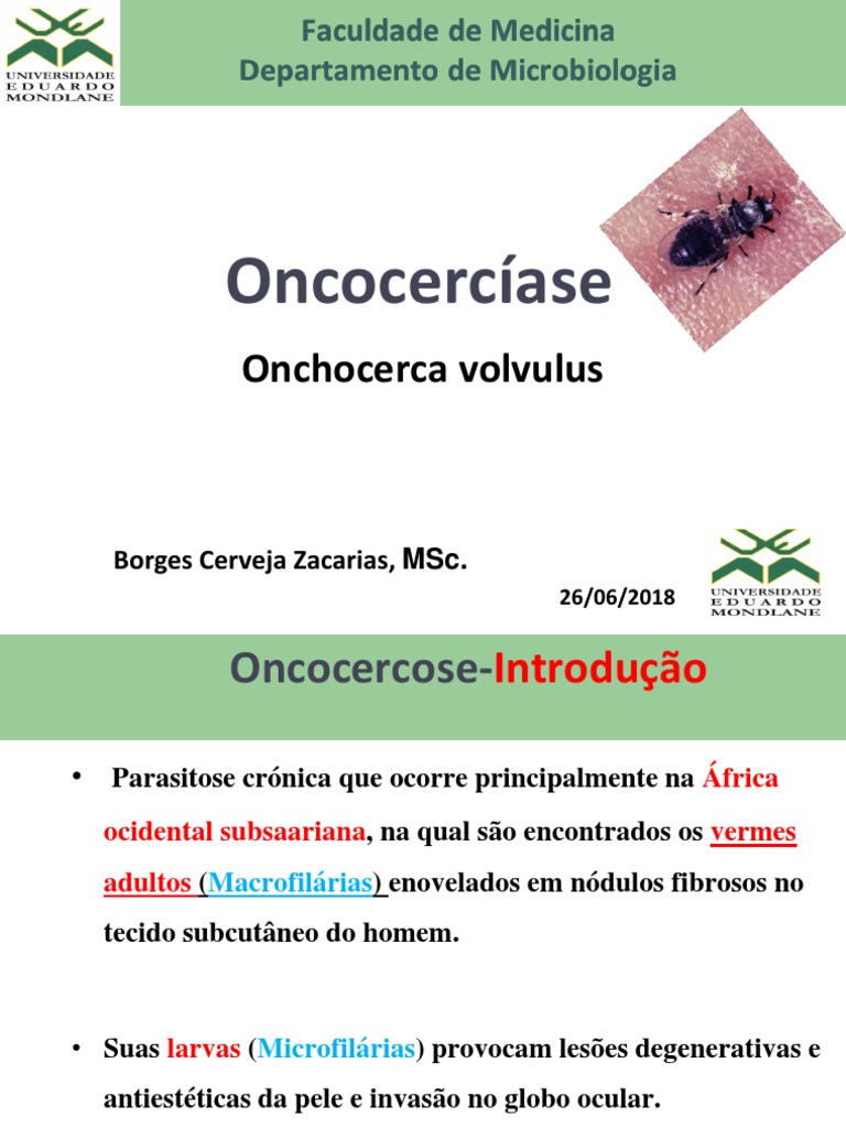 Oncocercose: Causas e Efeitos | PDF | Medicina Clínica | Doenças e ...
