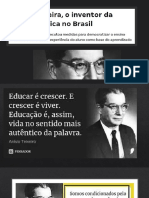 Ppt-Projeto Sobre Anísio Teixeira-Ensino Médio