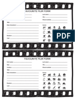 Favourite Film Form Worksheet