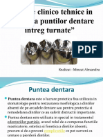 Etapele Clinico Tehnice in Realizarea Puntilor Dentare Intreg Turnate