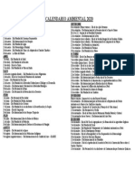 CALENDARIO AMBIENTAL 2020