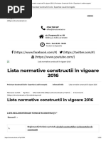 Lista Normative Constructii În Vigoare 2016 - Proiectare Constructii Civile - Expertize Si Audit Energetic PDF