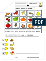 Fruits and Vegetables TEST