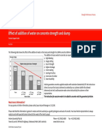 Effect of Addition of Water on Concrete Strength and Slump