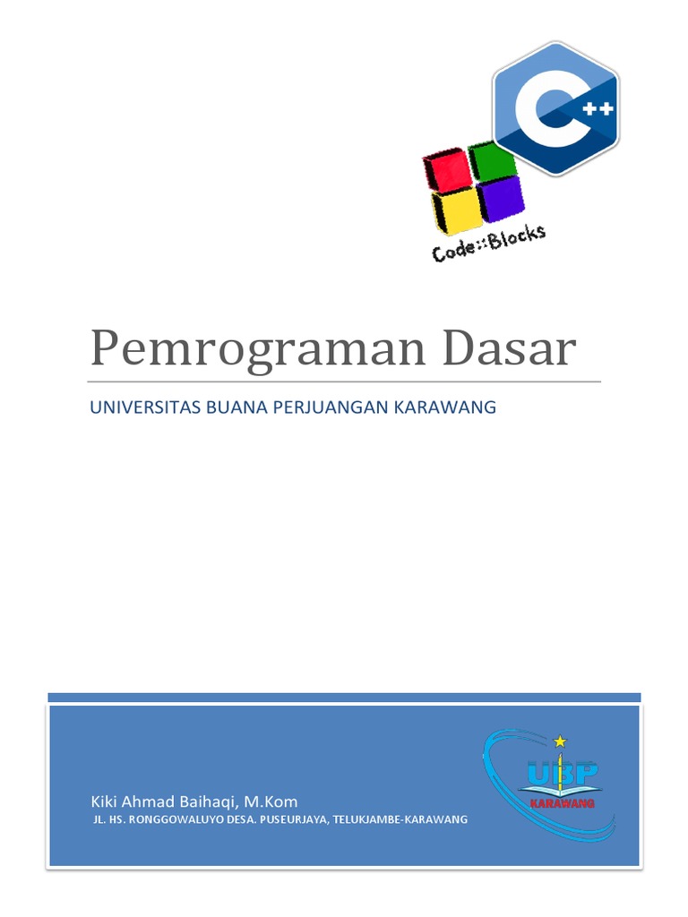 Pemrograman Dasar C++ untuk Mahasiswa | PDF