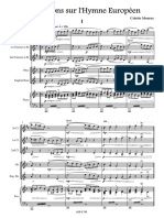 3 Variations Sur L'hymne Européen - Colette Mourey - Score and Parts