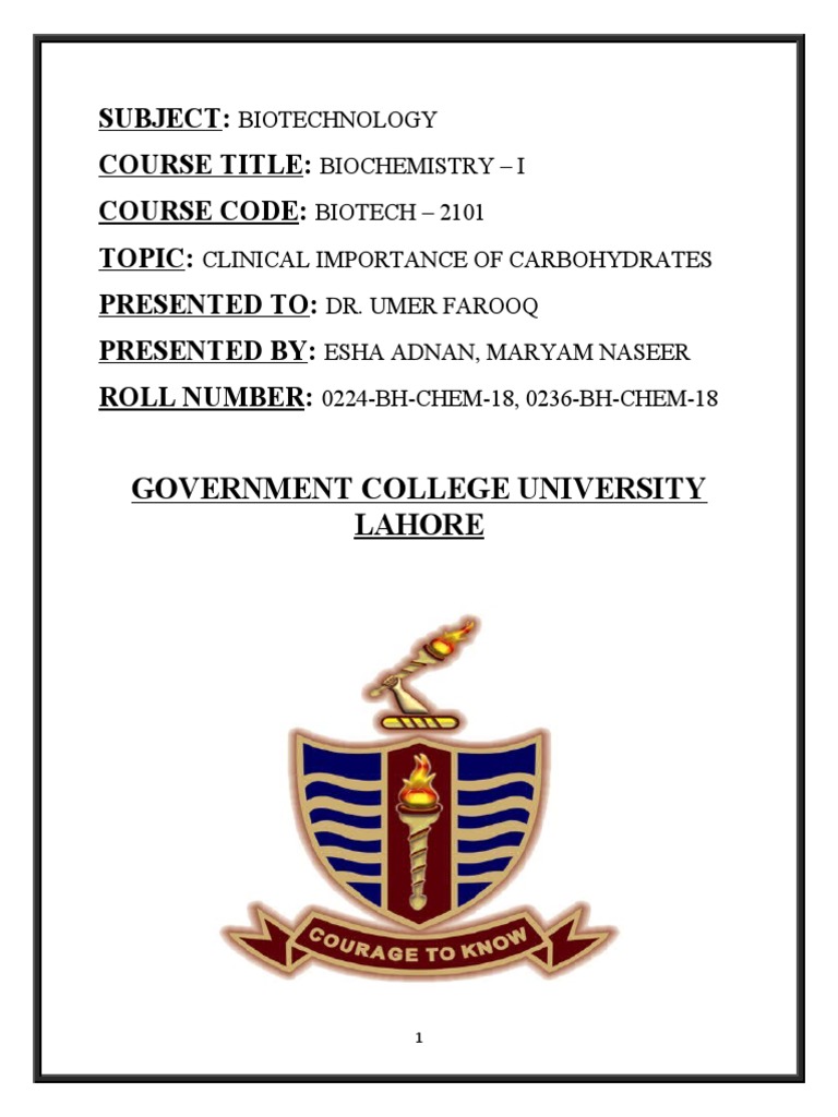 The Clinical Importance of Carbohydrates An Analysis of Hypoglycemia