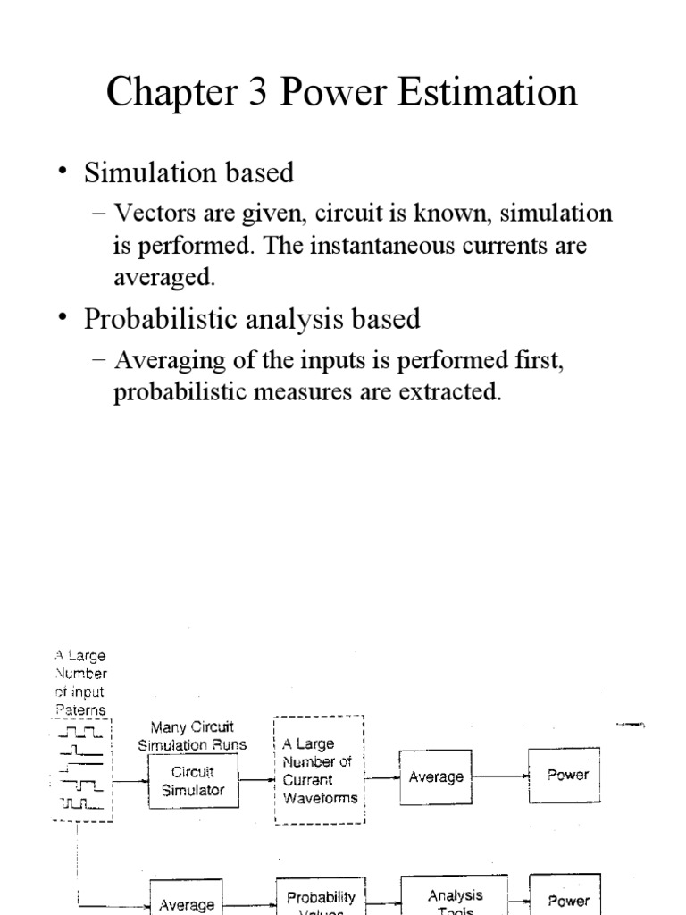 Chapter 3 Power Estimation: - Simulation Based | PDF | Cmos | Capacitor