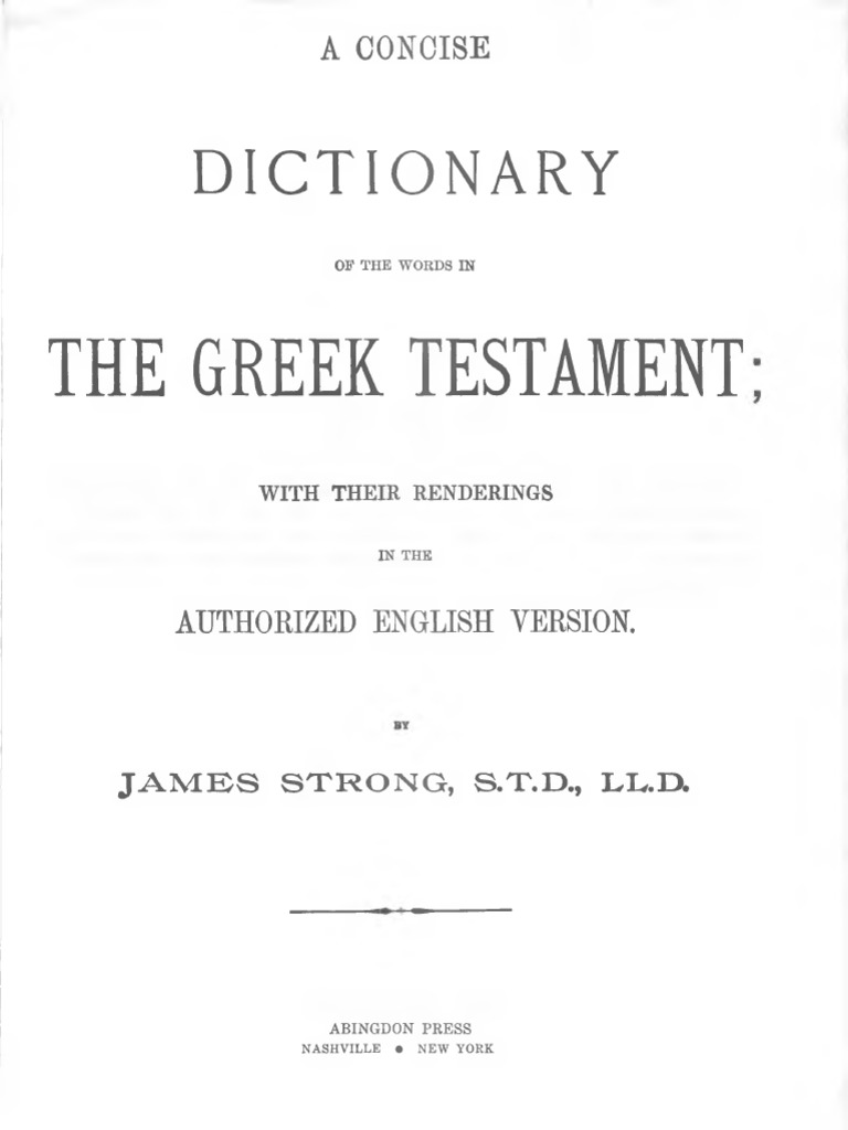 1890 Strong Greek Dictionary PDF PDF Stress (Linguistics) English