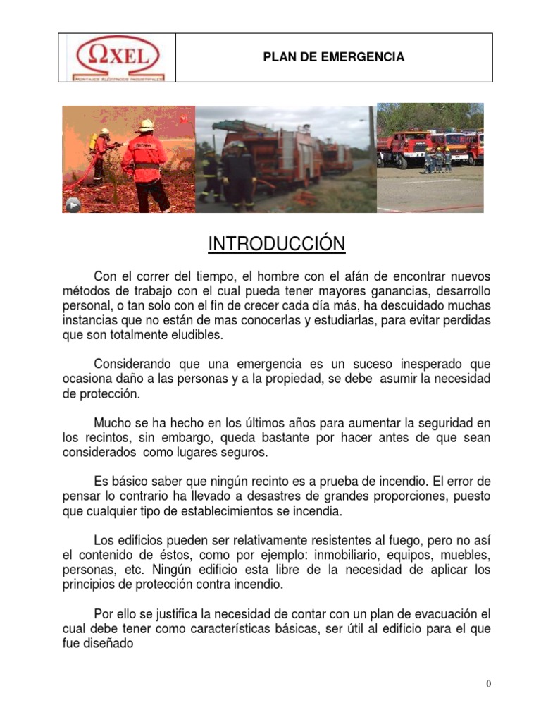 Plan de Emergencia y Evacuación | PDF | Planificación | Naturaleza