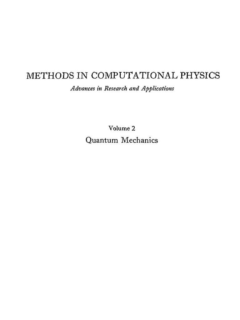 Methods of Physics Computational | PDF
