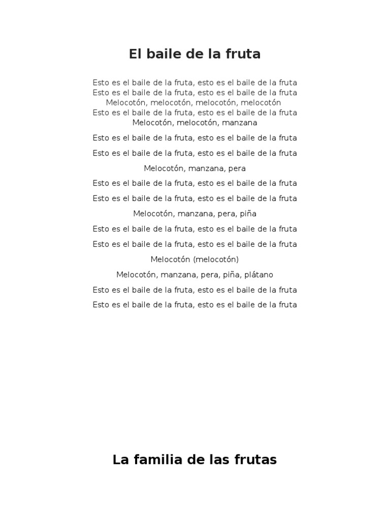 Esto Es El Baile De La Fruta