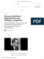 Roman Jakobson - Biografía de Este Filólogo y Lingüista