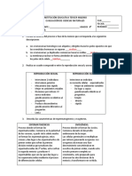 Evaluación de Ciencias Naturales sobre Meiosis y Reproducción