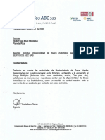 Oficio Disponibilidad Suero Antiofidico - Febe - 2020