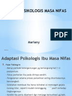 Adaptasi Psikologis Ibu Masa Nifas